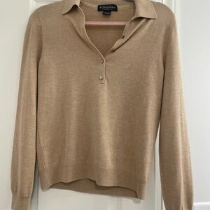Brooks Brothers Beige V-Neck Sweater